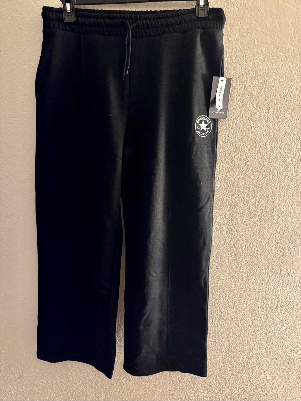 Converse Black Sweatpants with White All Star Patch